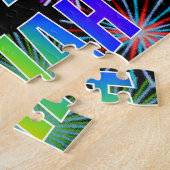 Puzzle Prénom "ISAIAH", Amusant "HEUREUX ANNIVERSAIRE" (Côté)