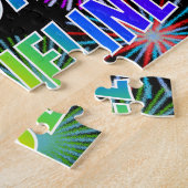 Puzzle Prénom "JACQUELINE", Amusant "HEUREUX ANNIVERSAIRE (Côté)