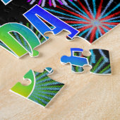 Puzzle Prénom "JADA", Amusant "HEUREUX ANNIVERSAIRE" (Côté)