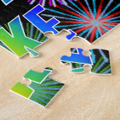 Puzzle Prénom "JAKE", Amusant "HEUREUX ANNIVERSAIRE" (Côté)