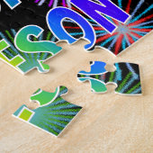 Puzzle Prénom "JAMESON", Amusant "HEUREUX ANNIVERSAIRE" (Côté)