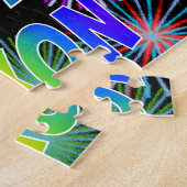 Puzzle Prénom "JAXON", Amusant "HEUREUX ANNIVERSAIRE" (Côté)