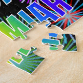 Puzzle Prénom "JEREMIAH", Amusant "HEUREUX ANNIVERSAIRE" (Côté)