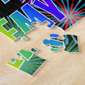 Puzzle Prénom "JEREMY", Amusant "HEUREUX ANNIVERSAIRE" (Côté)