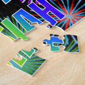 Puzzle Prénom "JOSIAH", Amusant "HEUREUX ANNIVERSAIRE" (Côté)