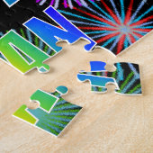 Puzzle Prénom "JUAN", Amusant "HEUREUX ANNIVERSAIRE" (Côté)