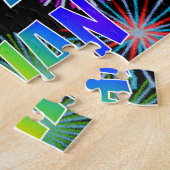 Puzzle Prénom "JULIAN", Amusant "HEUREUX ANNIVERSAIRE" (Côté)