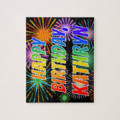 Puzzle Prénom "KATHRYN", Amusant "HEUREUX ANNIVERSAIRE" (Vertical)