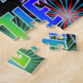 Puzzle Prénom "KATIE", Amusant "HEUREUX ANNIVERSAIRE" (Côté)