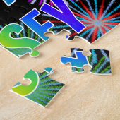 Puzzle Prénom "KELSEY", Amusant "HEUREUX ANNIVERSAIRE" (Côté)