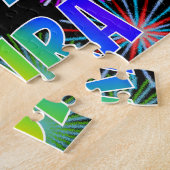 Puzzle Prénom "LAURA", Amusant "HEUREUX ANNIVERSAIRE" (Côté)