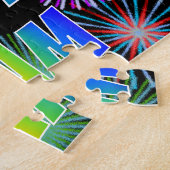 Puzzle Prénom "LIAM", Amusant "HEUREUX ANNIVERSAIRE" (Côté)