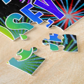 Puzzle Prénom "LINDSEY", Amusant "HEUREUX ANNIVERSAIRE" (Côté)