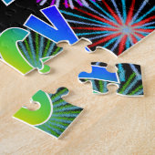 Puzzle Prénom "LUCY", Amusant "HEUREUX ANNIVERSAIRE" (Côté)