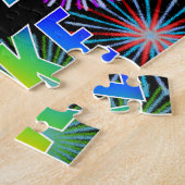 Puzzle Prénom "LUKE", Amusant "HEUREUX ANNIVERSAIRE" (Côté)