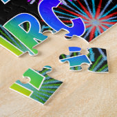 Puzzle Prénom "MARC", Amusant "HEUREUX ANNIVERSAIRE" (Côté)