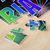 Puzzle Prénom "MARIA", Amusant "HEUREUX ANNIVERSAIRE" (Côté)