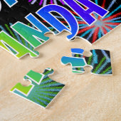 Puzzle Prénom "MIRANDA", Amusant "HEUREUX ANNIVERSAIRE" (Côté)