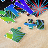 Puzzle Prénom "MISTY", Amusant "HEUREUX ANNIVERSAIRE" (Côté)