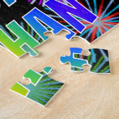 Puzzle Prénom "NATHAN", Amusant "HEUREUX ANNIVERSAIRE" (Côté)