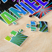 Puzzle Prénom "NATHANIEL", Amusant "HEUREUX ANNIVERSAIRE" (Côté)