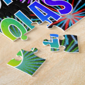 Puzzle Prénom "NICHOLAS", Amusant "HEUREUX ANNIVERSAIRE" (Côté)