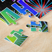 Puzzle Prénom "NOAH", Amusant "HEUREUX ANNIVERSAIRE" (Côté)