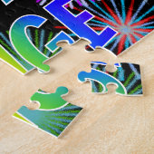 Puzzle Prénom "PAIGE", Amusant "HEUREUX ANNIVERSAIRE" (Côté)