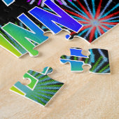 Puzzle Prénom "QUINN", Amusant "HEUREUX ANNIVERSAIRE" (Côté)