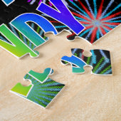 Puzzle Prénom "RANDY", Amusant "HEUREUX ANNIVERSAIRE" (Côté)