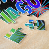 Puzzle Prénom "SANTIAGO", Amusant "HEUREUX ANNIVERSAIRE" (Côté)