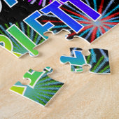 Puzzle Prénom "SCARLETT", Amusant "HEUREUX ANNIVERSAIRE" (Côté)