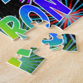 Puzzle Prénom "SHARON", Amusant "HEUREUX ANNIVERSAIRE" (Côté)