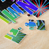 Puzzle Prénom "SHAWN", Amusant "HEUREUX ANNIVERSAIRE" (Côté)