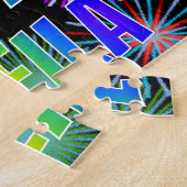 Puzzle Prénom "SHEILA", Amusant "HEUREUX ANNIVERSAIRE" (Côté)