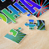 Puzzle Prénom "SOPHIA", Amusant "HEUREUX ANNIVERSAIRE" (Côté)