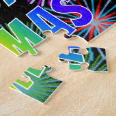 Puzzle Prénom "THOMAS", Amusant "HEUREUX ANNIVERSAIRE" (Côté)