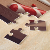 Puzzle Préparateurs de biscuits de Noël de teckel Peintur (Côté)