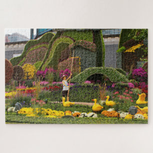 Puzzle Présentation florale d'éleveur de canards, Pékin,