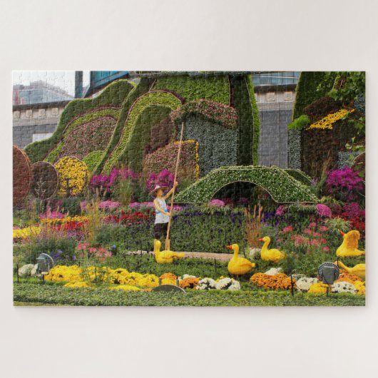 Puzzle Présentation florale d'éleveur de canards, Pékin,  (Horizontal)