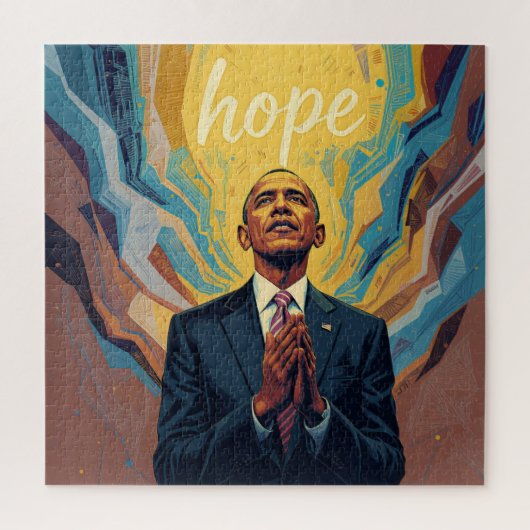 Puzzle President Barack Obama and the Message of Hope Met (Vertical)