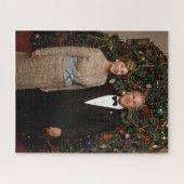 Puzzle Président George Bush, Laura Christmas Maison Blan (Horizontal)
