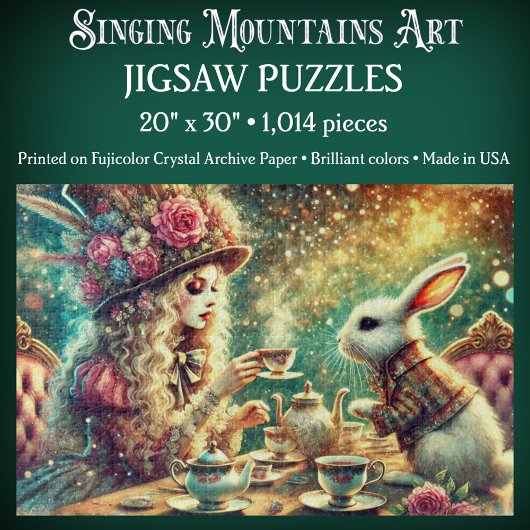 Puzzle Pretty Fantasy Alice and Rabbit Tea Party