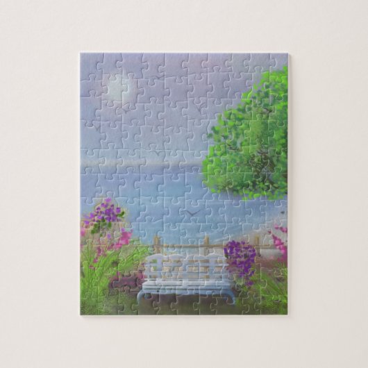 Puzzle Pretty Floral Sitting Area By The Sea (Vertical)