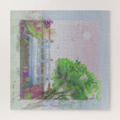 Puzzle Pretty Floral Sitting Scenery By The Sea (Horizontal)