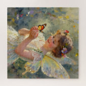 Puzzle Pretty Little Fairy Girl holding a Butterfly (Horizontal)