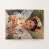 Puzzle Pretty Little Fairy Girl holding a Cupcake (Horizontal)
