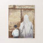 Puzzle Prière Mur Occidental Jérusalem Vieille ville Isra<br><div class="desc">Prière, Mur Occidental KOTEL Jérusalem Vieille Ville Israël Peinture Paysage. Père et fils juifs priant côte à côte au Mur de l'Ouest, (Mur des lamentations, Kotel) Jérusalem, Israël. ~ Psaume 17:1 ~ Une prière de David : "Écoute-moi, Seigneur, mon appel est juste. écoutez mon cri. Entendez ma prière - elle...</div>