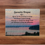 Puzzle Prière Serenity Coucher de soleil sur la mer rose<br><div class="desc">Puzzle de 10 x 8 pouces qui présente l'image photo pittoresque d'un coucher de soleil saisonnier coloré,  rose,  ainsi que les paroles inspirantes de la prière de sérénité. Une taille idéale pour le cadrage !</div>