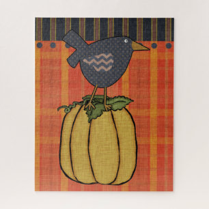 Puzzle Prim Crow sur Citrouille   Automne